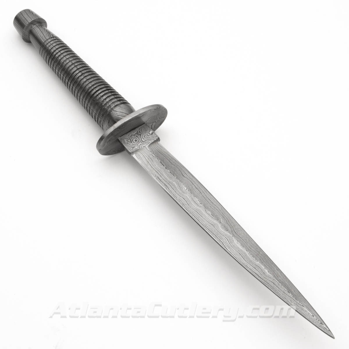 Commando Dagger made of Damascus steel from grip to tip