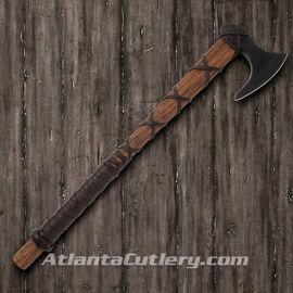 Ragnar's Axe with stained ash handle and 2Cr13 stainless steel head