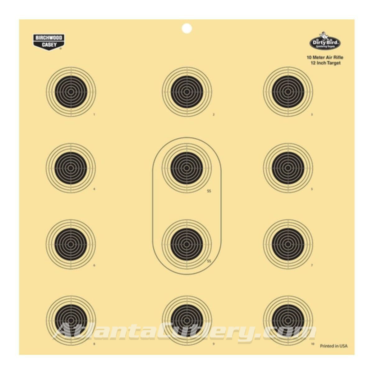 pack of 12 dirty bird 12 inch 10 meter air rifle reactive targets