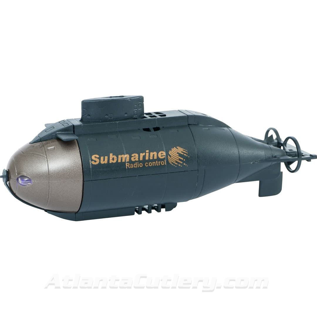remote control mini-submarine that floats and dives underwater, includes rechargeable battery 