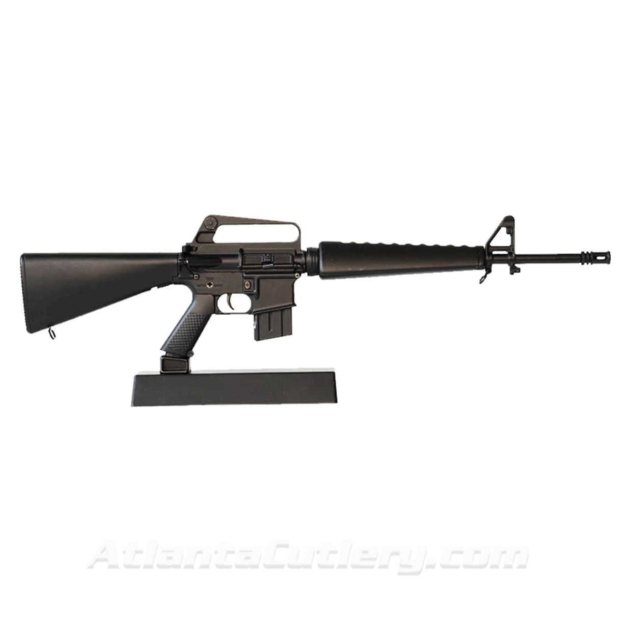 M16 A1 Fugazi miniature die cast metal 1:3 scale model with moving parts, non firing rounds and stand