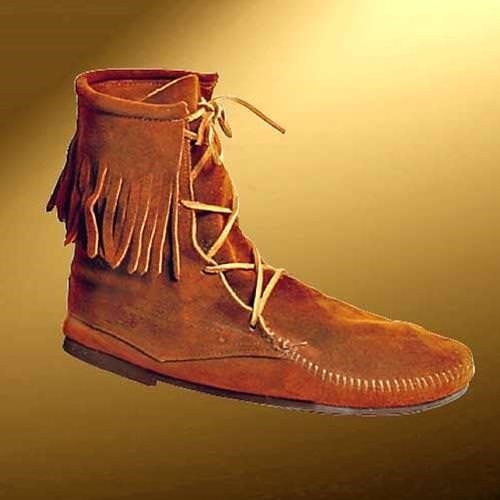 Low Boots with Fringe | Medieval Footwear