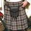 Brown Pleated Scottish Kilt