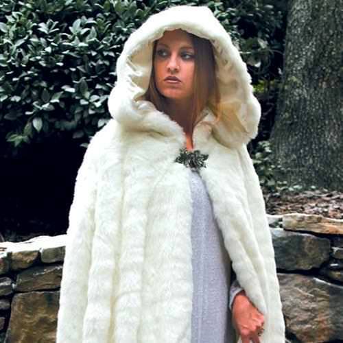 Picture of Snow Queen Faux Fur Hooded Cape