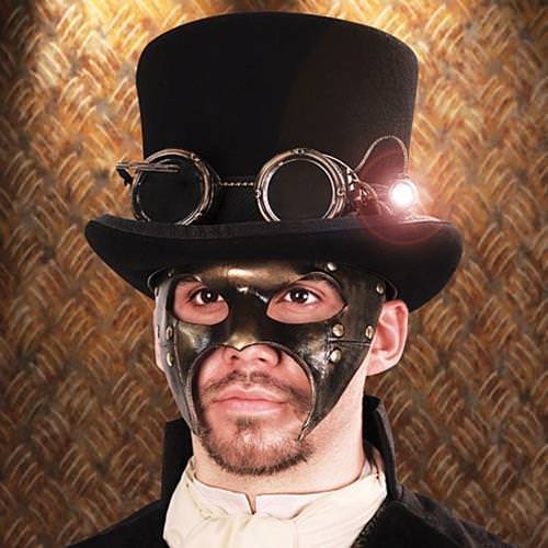 Picture of Riveted Leather Steampunk Mask