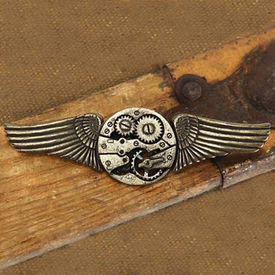 Picture of Steampunk Winged Gear Pin