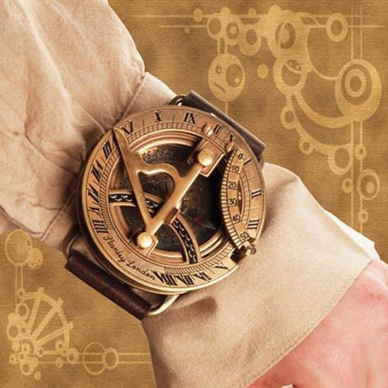 collectible Wrist Brass compass Steampunk Wrist Antique Style Steampunk Wrist Brass Compass with carry box & Sundial-Watch Type Sundial