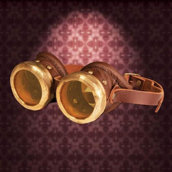 Picture of Brown Leather & Brass Goggles