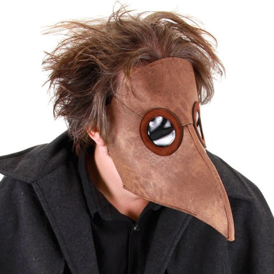Plague Doctor Mask with elongated beak and plastic eye lenses