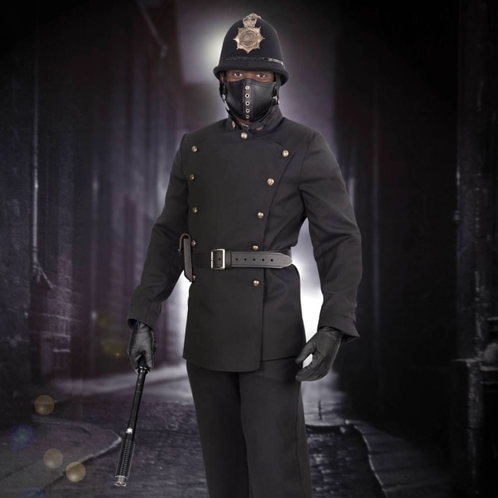 British Police Black Uniform Coat Elite Steampunk Archangel Jacket