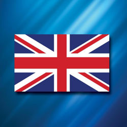 Union Jack flag, measures 3' x 5', made of indoor/outdoor nylon with grommets