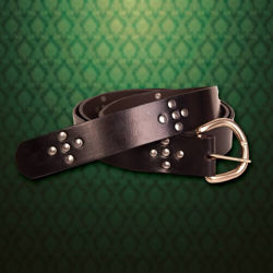Huntington - Medieval Black Leather Belt