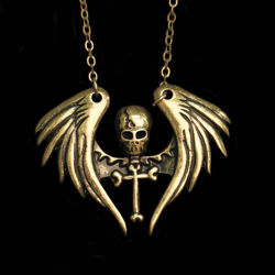Picture of Winged Pirate Cross Necklace