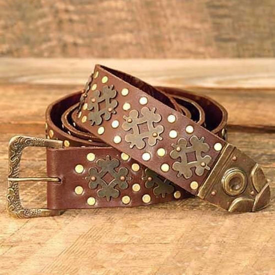 Medieval Long Leather Belt