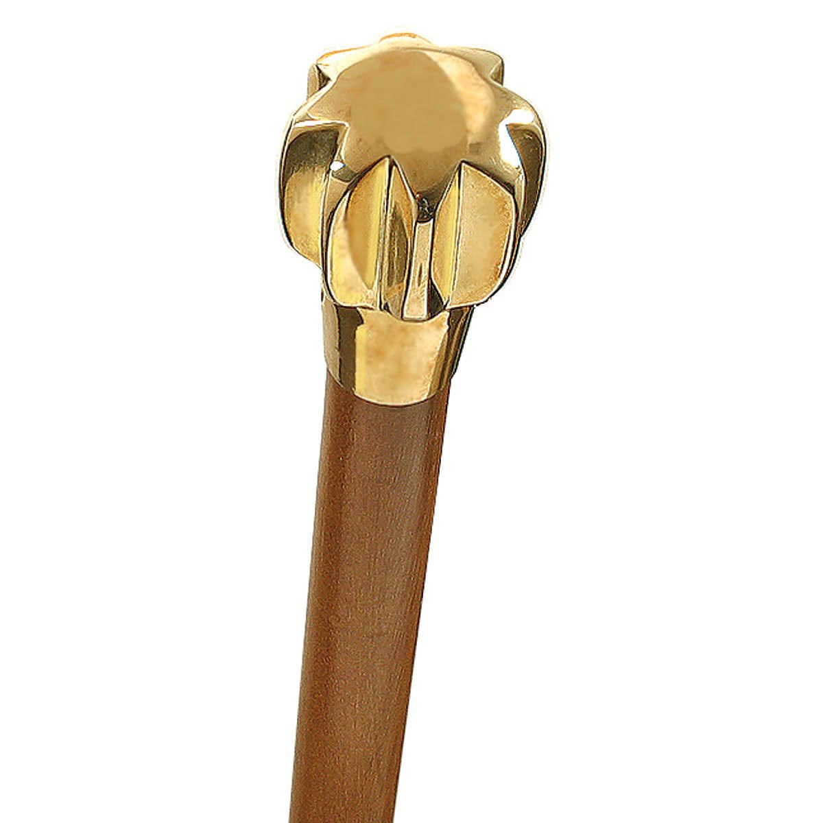 Mace Walking Cane with Brass Head