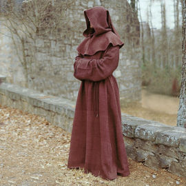 Medieval Monk's Robe and Hood - Brown