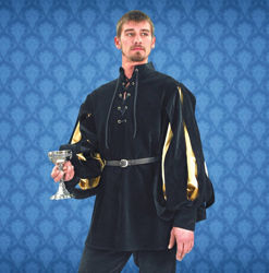 Renaissance Cavalier Shirt - Gold & Black