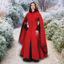 Red Queen Coat Fur Trimmed Hooded Cloak