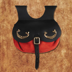 Viking Thane’s Leather Pouch in Red