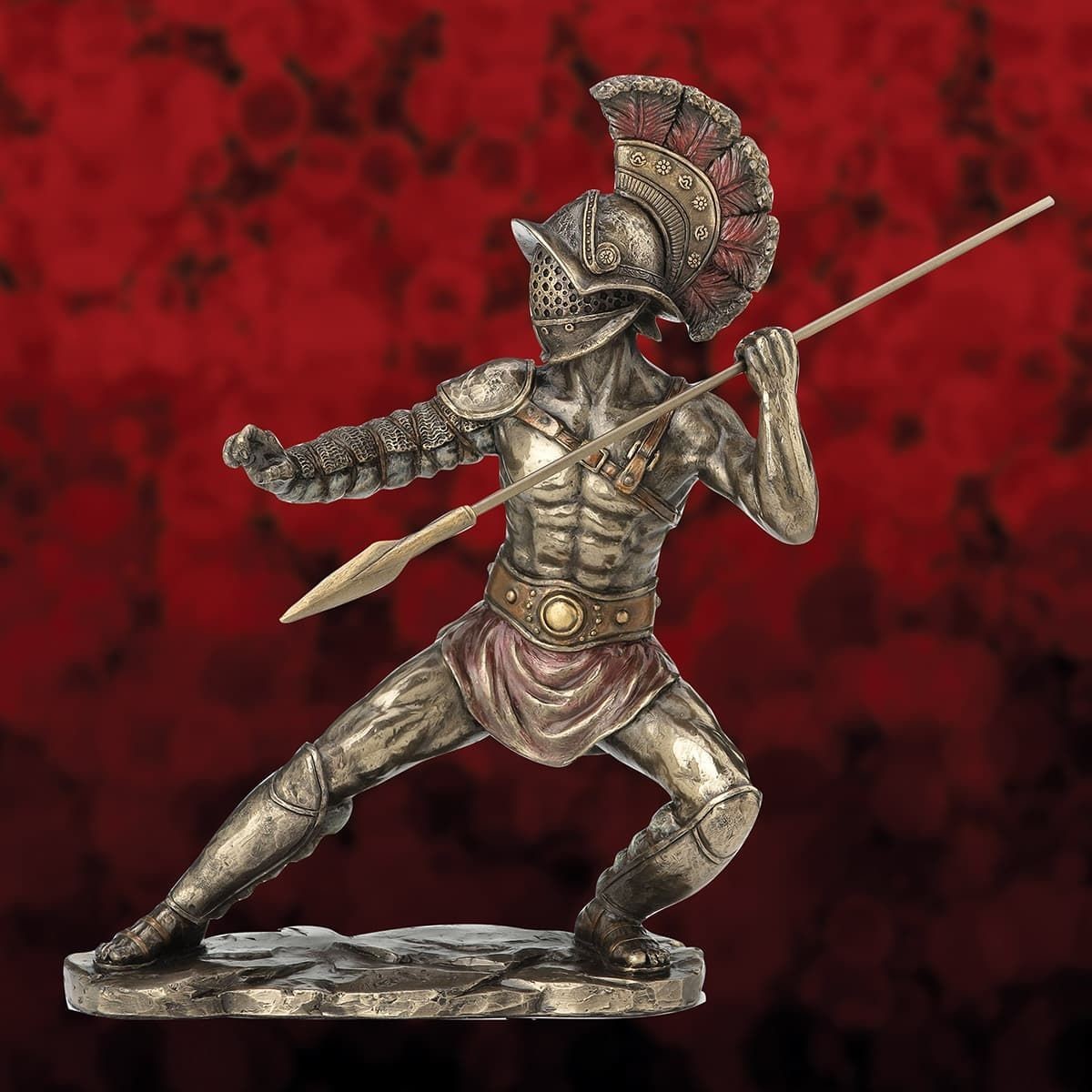 Picture of Murmillo Gladiator weilding Hasta Statue Sculpture Figurine