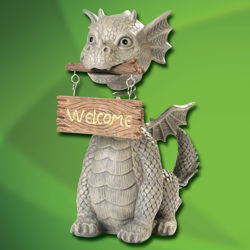 Garden Dragon w/ Welcome Sign