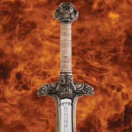 Conan the Barbarian Official movie prop replica Atlantean Sword has intricate details on the guard & pommel