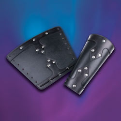 Knightly Leather Vambraces black