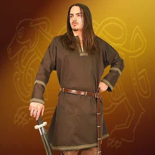 Buy Cotton Viking Tunic in Brown or Green Color