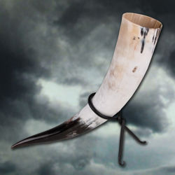 Thor’s Oversized Drinking Horn with Iron Stand