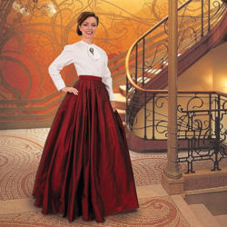 Victorian Taffeta Skirt w/ Attached Underskirt