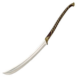 Lord of the Rings Officially Licensed High Elven Warrior Sword with False Edge and Brass plated Designs in Grip