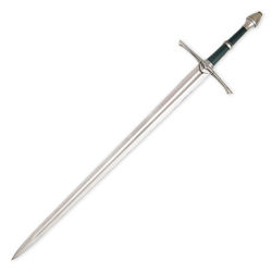 Lord of the Rings Licensed Sword of Strider with False Edge and leather wrapped gip