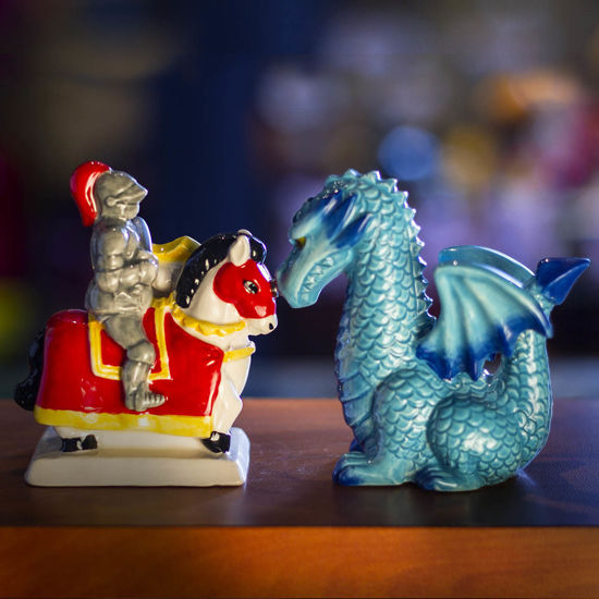 Knight and Dragon Salt and Pepper Shakers