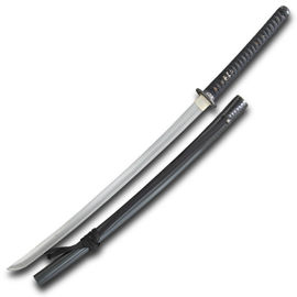Oni Katana by Paul Chen / Hanwei with black ray skin tsuka, flexible L-6 tool steel blade and lacquered saya