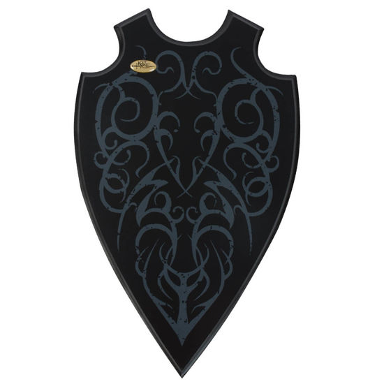 Fantasy Universal Sword Plaque by Kit Rae with screen printed tribal deign