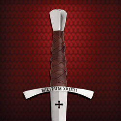 Faithkeeper - Dagger of the Knights Templar, has pierced blade and inscribed cross guard