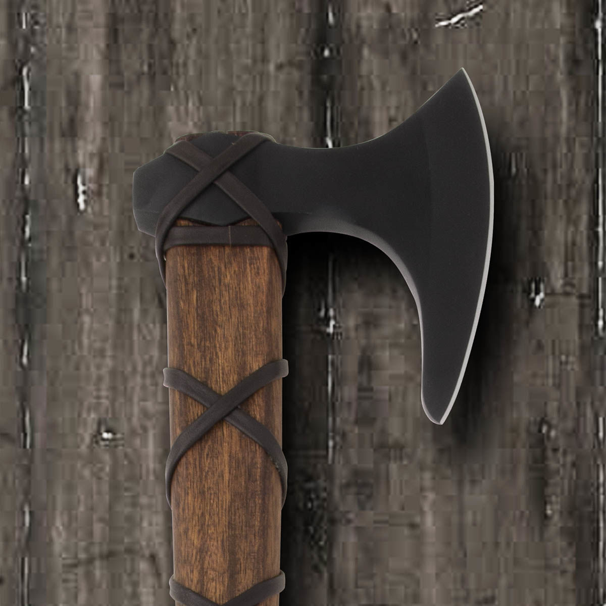 Ragnar's Axe with stained ash handle and 2Cr13 stainless steel head