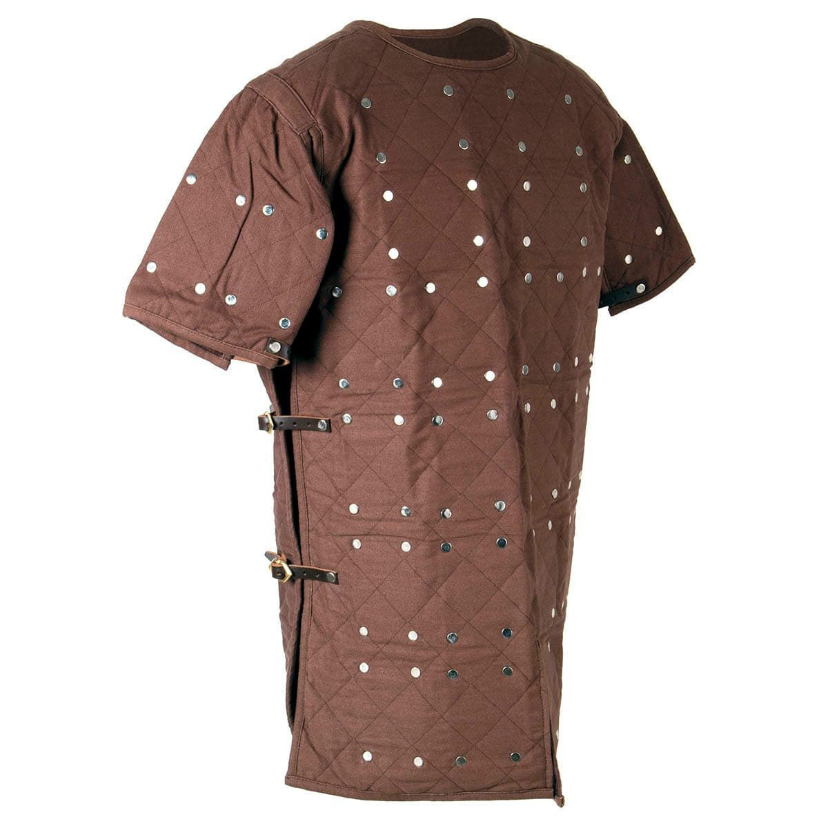 Cotton Brigandine with riveted 16 gauge steel plate inserts copied from late medieval, early Renaissance examples