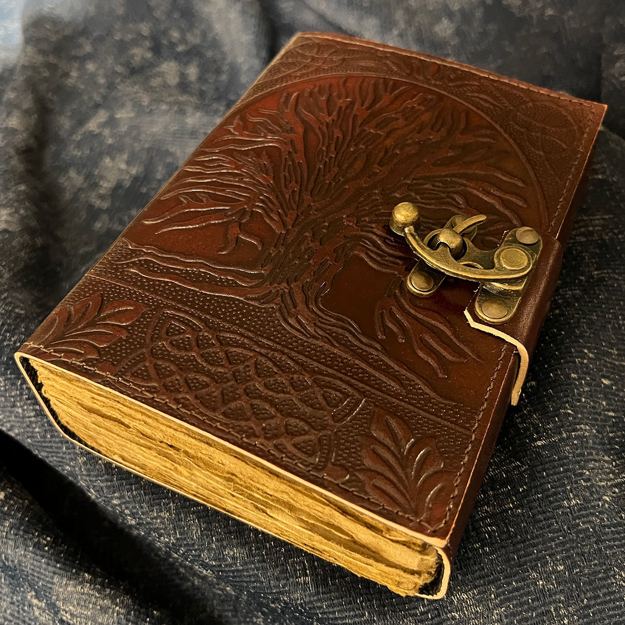 Tree of Life Leather Journal w/ Metal Clasp -Museum Replicas