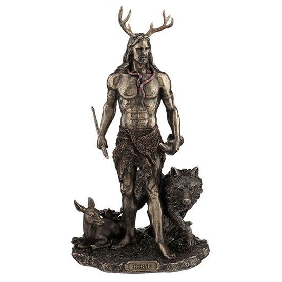 Herne the Hunter cold-cast bronze resin statue depicts King Richard II's huntsman after wizard Urwick bound him to the forest
