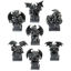 Seven Deadly Sins Mini Gargoyle Set is a set of mini gargoyles in cold cast resin displaying each of the 7 deadly sins
