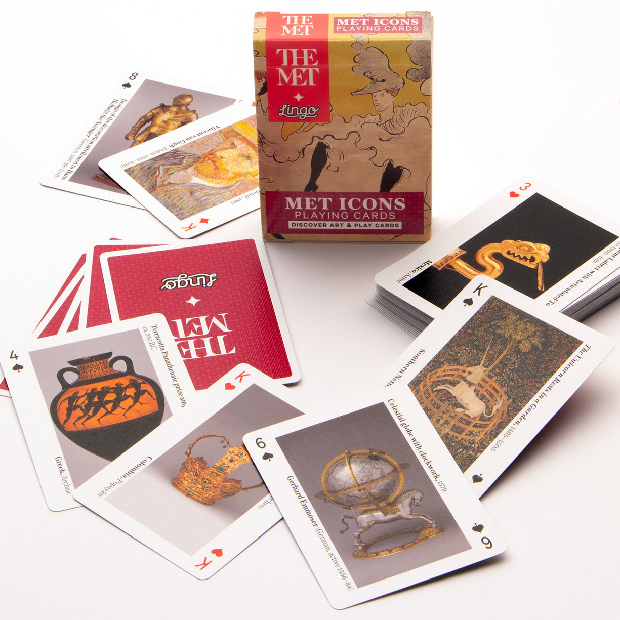 Metropolitan Museum Icons Premium Playing Cards made in USA featuring paintings, sculptures, and devices from their collection