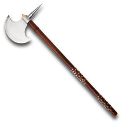 history-inspired battle axe with hand-forged blade, hardwood handle and blunt edge -perfect for display OR realistic cosplay