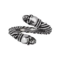 polished pewter Viking torque ring comes in 2 slightly adjustable sizes, from Alchemy Gothic, designed and made in England